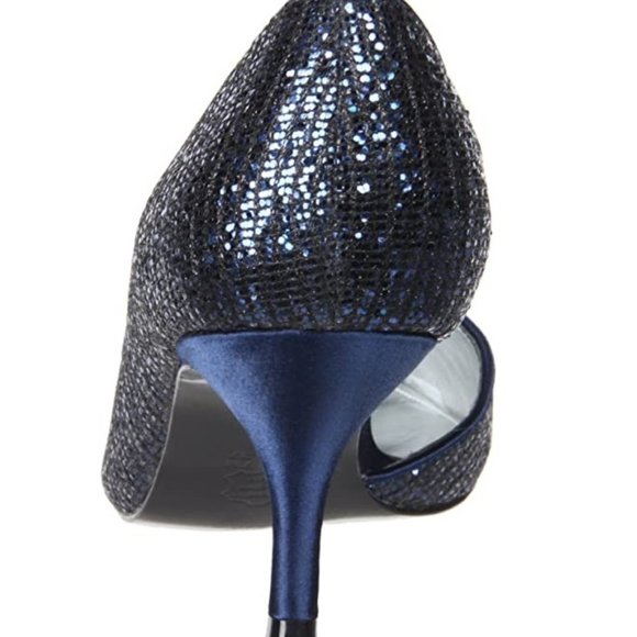 $100 OFF ✅ NINA BLANCA - NG Navy Glitter Pump Shoes~9M ✨ New in the Original Box - Picture 10 of 17